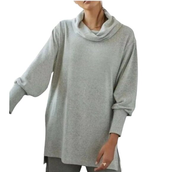 Maeve By Anthropologie Oversized Cowl Neck Bishop Sleeve Tunic Sweater Size M - Picture 1 of 9